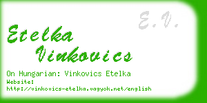 etelka vinkovics business card